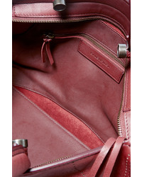 Balenciaga Blackout City Perforated Leather Tote Burgundy
