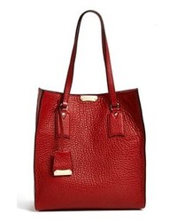 Women's Burgundy Leather Tote Bags by Burberry | Lookastic