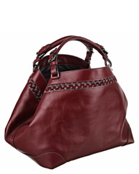 Cubo Caroline De Marchi Burgundy Medium Leather Handbag