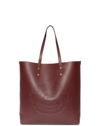 Burberry Embossed Crest Leather Tote