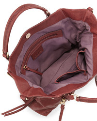 Kooba Everette Leather Satchel Bag Burgundy