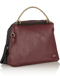 Halston Heritage Two Tone Textured Leather Tote
