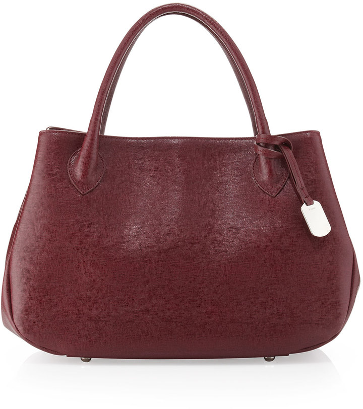 Sold at Auction: FURLA SALLY MEDIUM TOTE IN BURGUNDY LEATHER