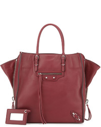 Balenciaga Papier A5 Zip Around Tote Bag Dark Red, $1,765, Neiman Marcus