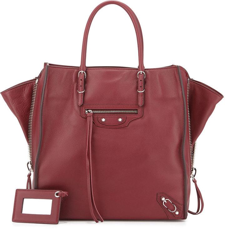 indhold Justering Vilje Balenciaga Papier A5 Zip Around Tote Bag Dark Red, $1,765 | Neiman Marcus |  Lookastic