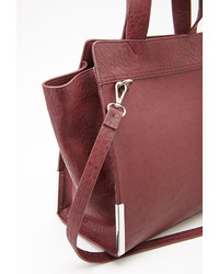 Forever 21 Plated Faux Leather Tote