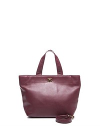 Chanel Pre Owned Burgundy Lambskin Cerf Tote Bag