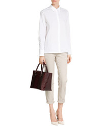 Victoria Beckham Quincy Embossed Leather Tote