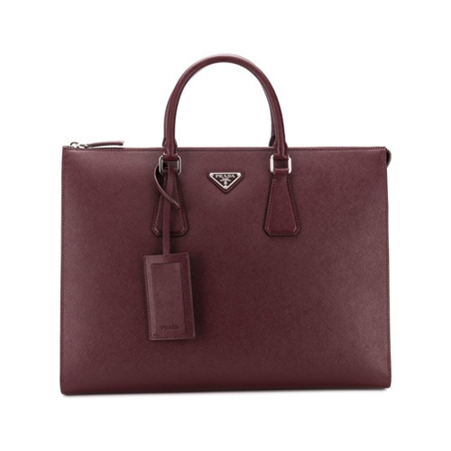 Prada Burgundy Matinée Large Saffiano Leather Crossbody Top Handle Bag, 2020.