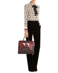 Anya Hindmarch Space Invaders Soft Ephson Leather Tote
