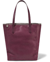 Stella McCartney The Falabella Faux Brushed Leather Tote Plum