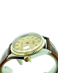 Rolex 2tone 14k Yellow Goldstainless Steel Datejust Wchampagne Dial Watch