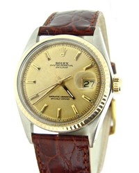 Rolex 2tone 14k Yellow Goldstainless Steel Datejust Wchampagne Dial Watch