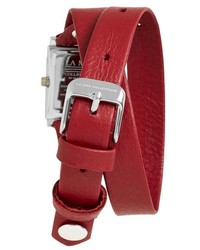 La Mer Collections Leather Wrap Watch 19mm