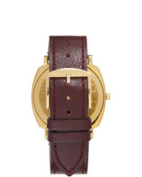 Gucci Gold And Brown Grip Watch