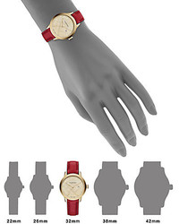 Burberry Goldtone Ip Stainless Steel Leather Strap Watchred