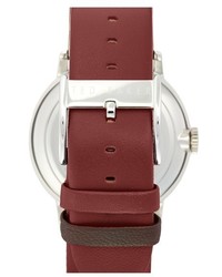 Ted Baker London Multifunction Leather Strap Watch 42mm