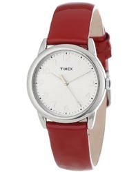 Timex T2p0852m Red Patent Leather Strap Watch