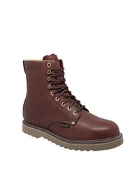 Burgundy Leather Work Boots