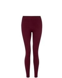 Exclusives New Look Burgundy Cable Knit Leggings