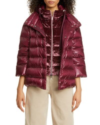 Herno Classic Short Down Puffer Coat With Removable Windguard