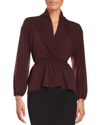 Design Lab Lord Taylor Wrap Style Blouse