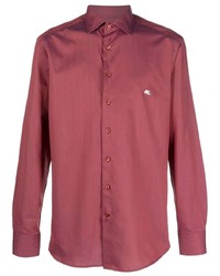 Etro Embroidered Logo Button Up Shirt