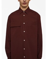 Jil Sander Long Sleeve Pocket Cotton Shirt