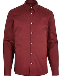 River Island Red Long Sleeve Shirt