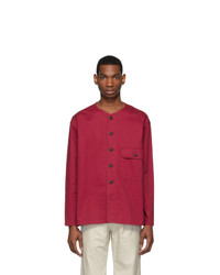 Lemaire Red V Neck Shirt