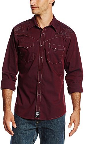 Wrangler Rock 47 Burgundy Shirt, $57  | Lookastic