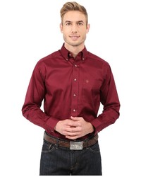 Ariat Solid Twill Shirt Long Sleeve Button Up