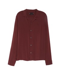 AllSaints Venice Solid Button Up Shirt