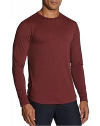CUTS CLOTHING Cuts Crewneck Long Sleeve T Shirt In Cabernet At Nordstrom