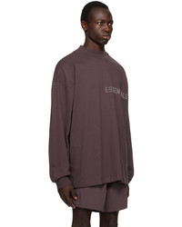 Essentials Purple Crewneck Long Sleeve T Shirt