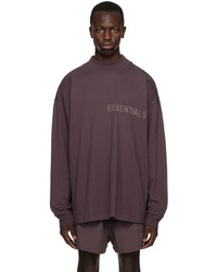 Essentials Purple Crewneck Long Sleeve T Shirt