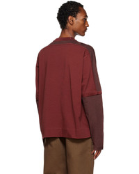 Jacquemus Red Le Papier Le T Shirt Crema Long Sleeve T Shirt
