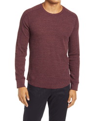 Vince Slim Fit Stretch Cotton Thermal Long Sleeve T Shirt