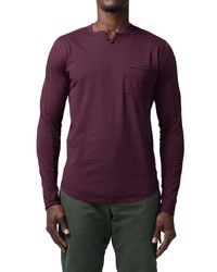Good Man Brand Victory V Notch Long Sleeve Pocket T Shirt