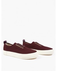 Eytys Burgundy Mother Canvas Sneakers