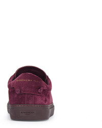 Givenchy Burgundy Suede Urban Knots Sneakers