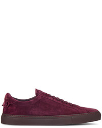 Givenchy Burgundy Suede Urban Knots Sneakers