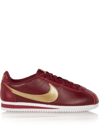 Nike Classic Cortez Leather Sneakers Red