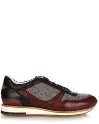 Lanvin Felt And Leather Trainers
