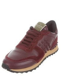 Valentino Leather Rockrunner Sneakers