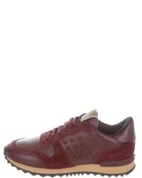 Valentino Leather Rockrunner Sneakers
