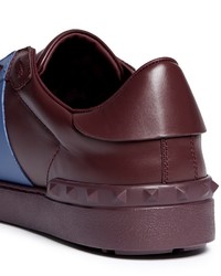 Valentino Rockstud Colourblock Leather Sneakers