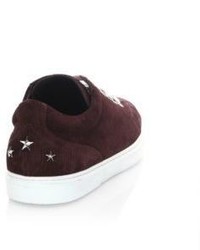 Jimmy Choo Stud Corduroy Suede Low Top Sneakers