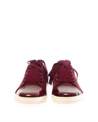 Lanvin Suede And Patent Leather Trainers
