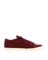 Lanvin Suede And Patent Leather Trainers